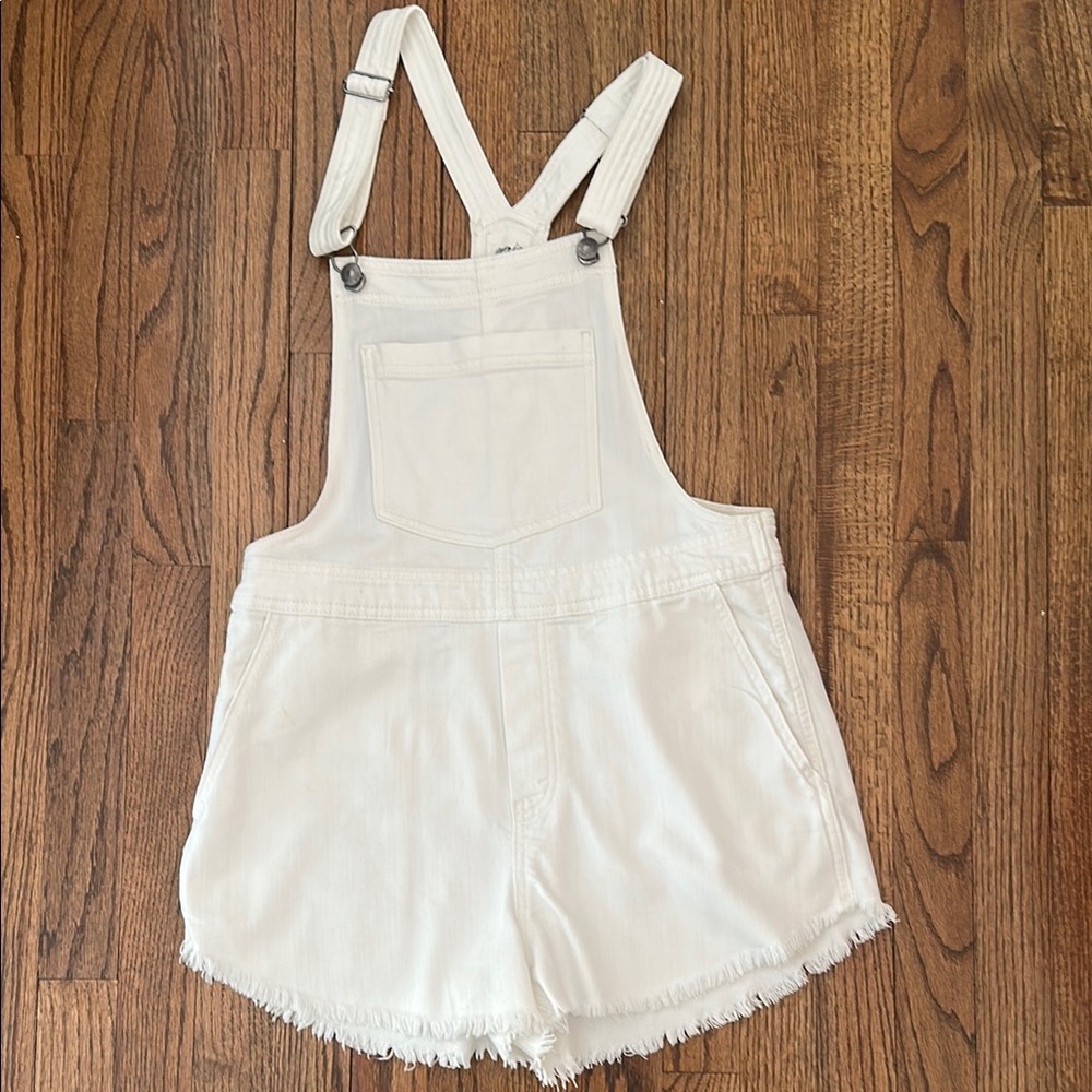 Aerie White Denim Romper